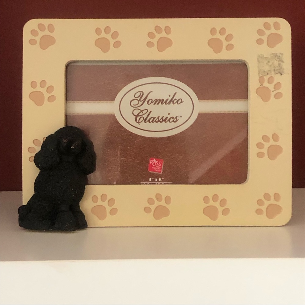 👛 (ANY 4/$20) RUSS Black Poodle Photo Frame 4 x 6